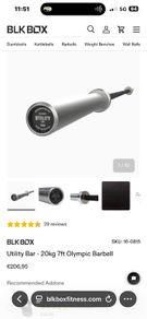 High Spec Blk Box Olympic Barbell And Collars