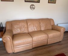 real leather 3+1 seater