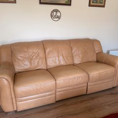 real leather 3+1 seater