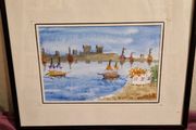 Small signed Watercolour painting framed