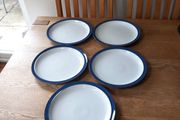 Denby Imperial Blue Dinner Plates x 5