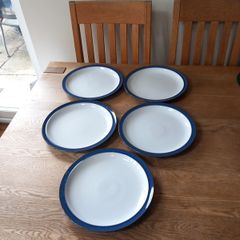 Denby Imperial Blue Dinner Plates x 5