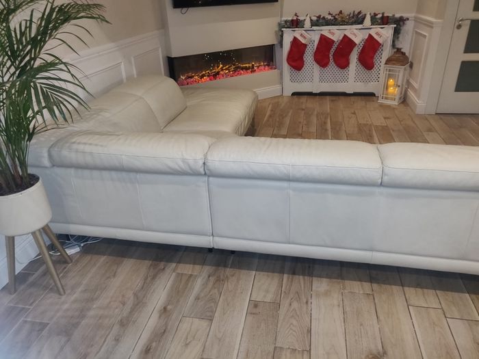 Real leather L shaped sofa from karl's furniture (vigore)