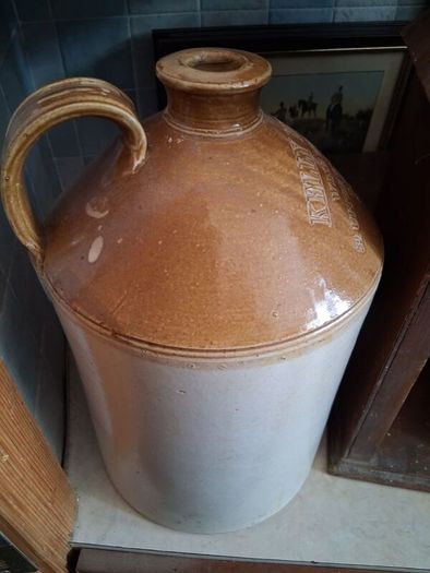 Antique Dublin Whiskey Flagon 2gal stoneware