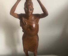 wood carving of a woman