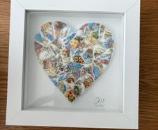 Handmade framed Mosaic Heart