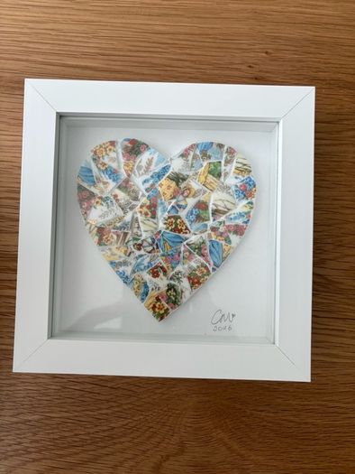 Handmade framed Mosaic Heart