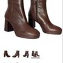 Brown leather ankle boots Image 3