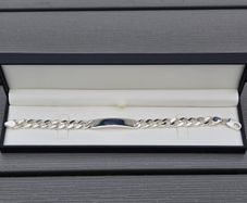 Brand New Heavy 925 Sterling Silver Gents Identity Bracelet