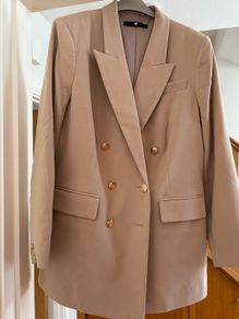 Women's beige longline military style jacket- V  by  Very - brand new never worn