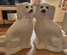 2 Large Staffordshire Style Spaniel Dog Ornaments