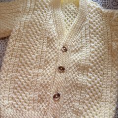 Aran cardigan Hand knitted Age 5
