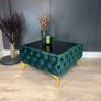 Coffee table with glass velvet Image 10