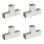 Post Connectors 4 pcs T Shape Galvanised Metal 71x71 mm Image 7