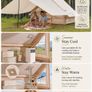Inflatable Camping Tent 3 to 5 Person with Canopy Stove Jack and Air Pump Image 3