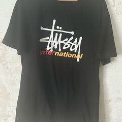 Stussy Black Logo T Shirt Size L