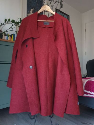 Oska Burgundy Red Wool Coat Size 3