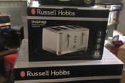 White Kettle Toaster and Microwave Set Russell Hobbs