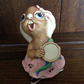 Vintage Stonecraft Pendelfin rabbit ornament Rosa