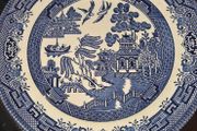 Vintage Churchill Blue Willow Dinner Plate English China Oriental Decor
