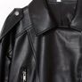 Brand New Cropped Black Faux Leather Biker Jacket Size S Image 6