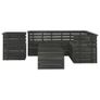 8 Piece Garden Pallet Lounge Set Solid Pinewood Dark Grey Image 4