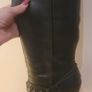 Black Leather High Heeled Knee High Boots by Modern Vintage Size EU 40 US 10 UK 7 Image 7