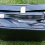 Vintage 1900S Black Textured faux-leather Revelation Train Vanity Case Image 3