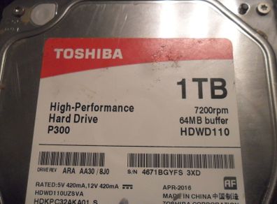 Toshiba Hdd 1 Tb