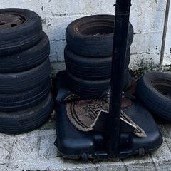 Old Tyres With Rims Free To Take Away