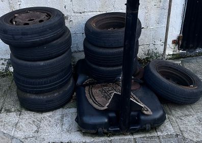 Old Tyres With Rims Free To Take Away