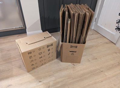 cardboard boxes