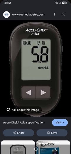 Accu check Aviva blood glucose monitor
