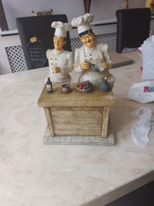 Large Laurel & Hardy Cooking  Statue  (Resin).