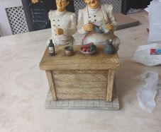 Large Laurel & Hardy Cooking  Statue  (Resin).