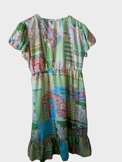 Boho Beach Paisley-Patchwork Dress/Cover-Up