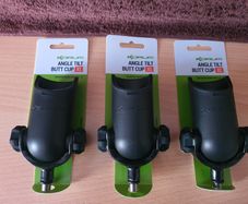 NEW - 3 x Korum Angle Tilt Butt Cup XL - Pike Perch Trout Salmon Bass Cod Pollock Carp Tench Bream Roach Feeder Method Umbrella Bivy Tent Rodpod Tripod