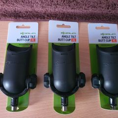 NEW - 3 x Korum Angle Tilt Butt Cup XL - Pike Perch Trout Salmon Bass Cod Pollock Carp Tench Bream Roach Feeder Method Umbrella Bivy Tent Rodpod Tripod