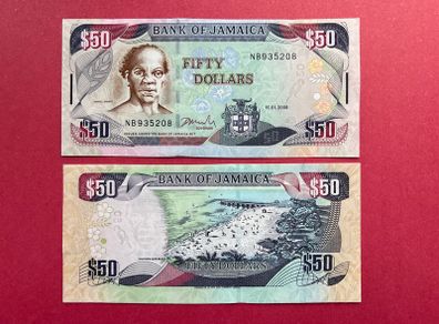 Jamaica  50 Dollars  2008  Pick 83c  ( Uncirculated. )