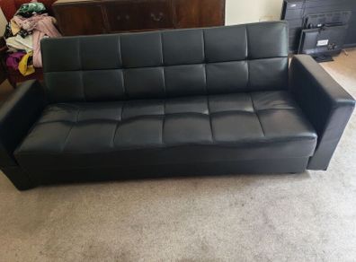 leather sofa bed