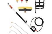 Telescoping Wand, 24 ft, 4000 psi, Telescopic Spray Wand with Power Washer Extension Wands, Gutter Cleaner, Brush Head, Pivoting Coupler, 7 Spray Nozzles