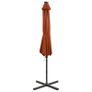 Cantilever Umbrella with Pole and LED Lights Terracotta 300 cm Image 4