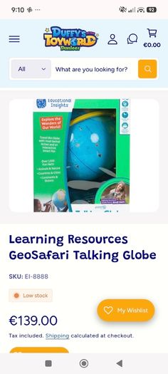 Learning Resources GeoSafari Talking Globe