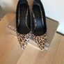 KG by Kurt Geiger Bea Leopard Print Heeled Court Shoes Image 3