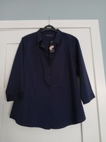 Navy M&S blouse, size 16, new with tags