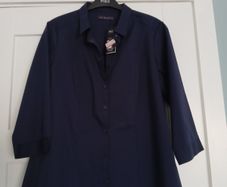 Navy M&S blouse, size 16, new with tags