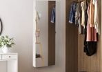 Jewellery cabinet with frameless mirror door