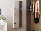 Jewellery cabinet with frameless mirror door
