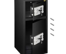 74 L Digital Double Door Safe Depository Box Gun Safes Cash Office Security Lock Strong Iron Larger Digital Safe Box