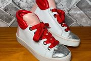 Skechers Street Hi-Lites Block Poppers Ladies Leather Hi Top Trainers UK5 EUR38